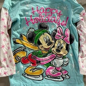 Disney Kids Mickey & Minnie Holiday Shirt